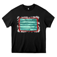 Black cowhide bandana wood background Heavy Core Tee - AdoDesignShop