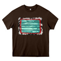 Chocolate Brown cowhide bandana wood background Heavy Core Tee - AdoDesignShop