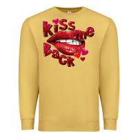 Antique Gold Kiss me back Valentine's Day Premium Sweatshirt - FaDigitalArtStudio