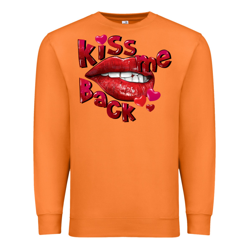 Kiss Me Back Valentine's Day Premium Sweatshirt by FaDigitalArtStudio | Teevron