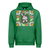 Emerald Easter Bunny Urban Hoodie - CowhideDigitalArt
