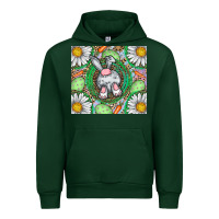 Foreset Green Easter Bunny Urban Hoodie - CowhideDigitalArt