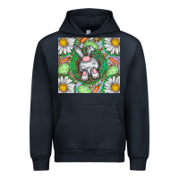 Navy Easter Bunny Urban Hoodie - CowhideDigitalArt
