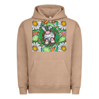 Pigment Burro Easter Bunny Urban Hoodie - CowhideDigitalArt