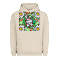 Pigment French Oak Easter Bunny Urban Hoodie - CowhideDigitalArt