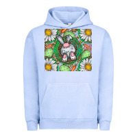 Pigment Grape Ice Easter Bunny Urban Hoodie - CowhideDigitalArt