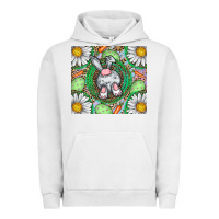 Pigment Lunar Rock Easter Bunny Urban Hoodie - CowhideDigitalArt