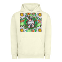 Pigment Pistachio Easter Bunny Urban Hoodie - CowhideDigitalArt