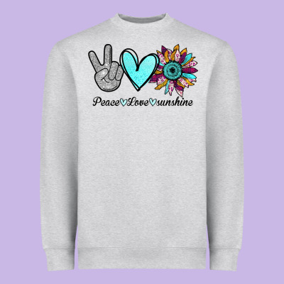Peace Love Sunshine Heavyweight Sweatshirt Designed By Bettercallsaul