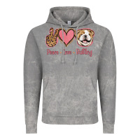 Cloud Rock Peace Love Bulldog Vintage Hoodie - Jasminsmagicworld