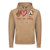 Vintage Coffee Peace Love Bulldog Vintage Hoodie - Jasminsmagicworld