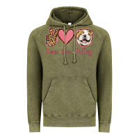Vintage Olive Peace Love Bulldog Vintage Hoodie - Jasminsmagicworld