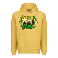 Antique Gold St. Patrick's Day Cow Premium Hoodie - HowdyJamesFarm