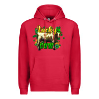 Cardinal St. Patrick's Day Cow Premium Hoodie - HowdyJamesFarm