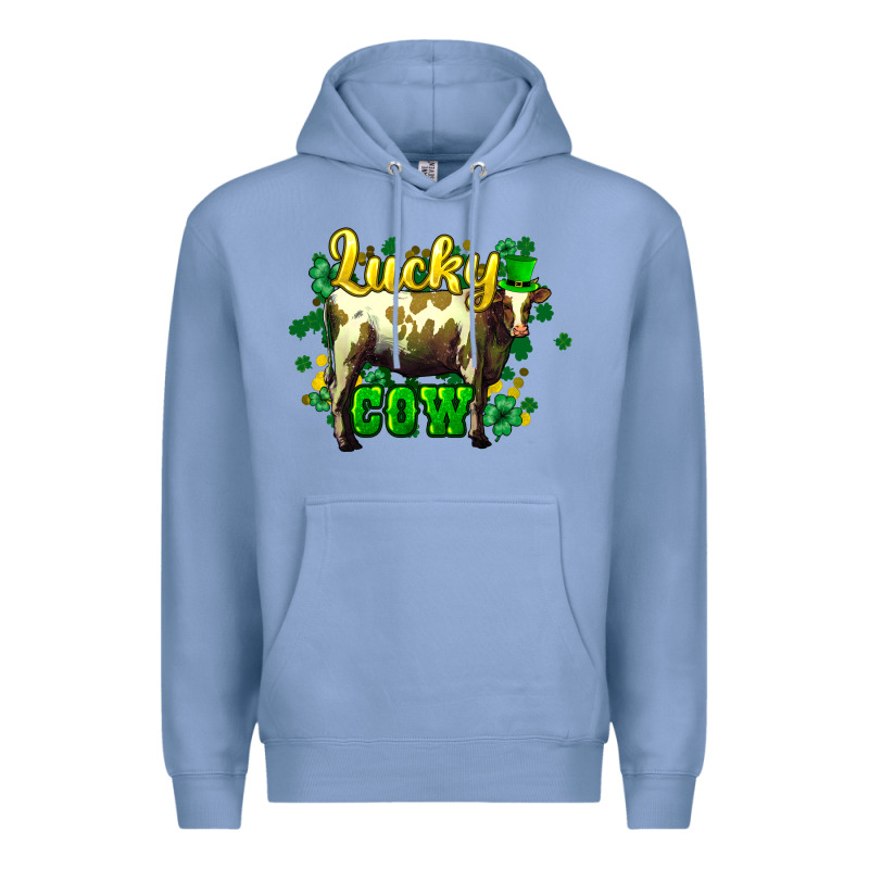 St. Patrick's Day Cow Premium Hoodie by HowdyJamesFarm | Teevron