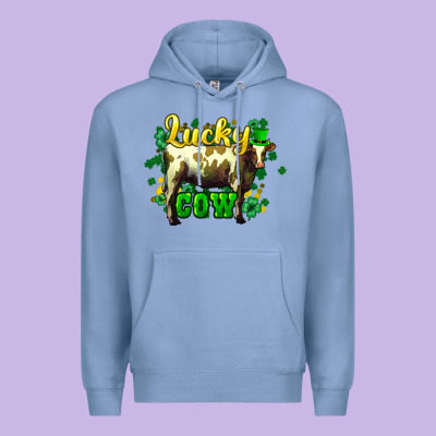 St. Patrick's Day Cow Premium Hoodie Designed By Howdyjamesfarm
