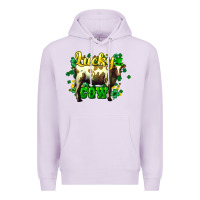 Lilac St. Patrick's Day Cow Premium Hoodie - HowdyJamesFarm