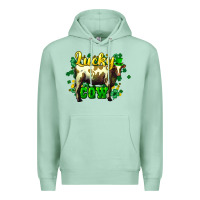 Seafoam St. Patrick's Day Cow Premium Hoodie - HowdyJamesFarm