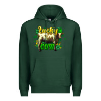 Sports Green St. Patrick's Day Cow Premium Hoodie - HowdyJamesFarm