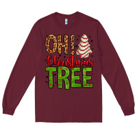 Burgundy oh Christmas tree cake Long Sleeve Tee - Jasminsmagicworld