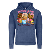 Vintage Denim christmas calories no cuentan Vintage Hoodie - MaliasSmallBusiness