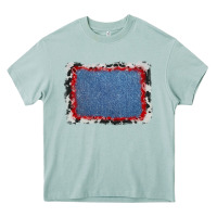 Arona cowhide bandana denim background Heavy Core Tee - AdoDesignShop