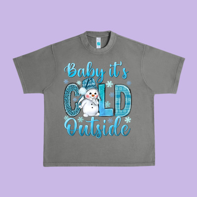 Baby It's Cold Outside Bbs Urban Heavy Tee Designed By Bundleandbundleshop