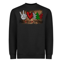 Black Peace Love Christmas Heavyweight Sweatshirt - Bettercallsaul