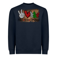 Navy Peace Love Christmas Heavyweight Sweatshirt - Bettercallsaul