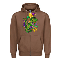 Chestnut mardi gras trex Zipper Hoodie - CowGirlArtShop