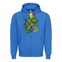True Royal mardi gras trex Zipper Hoodie - CowGirlArtShop