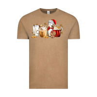 Vintage Coffee Christmas Milk and Cookie Latte Coffee Cups Vintage Tee - MaliasSmallBusiness