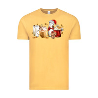 Christmas Milk And Cookie Latte Coffee Cups Vintage Tee | Teevron