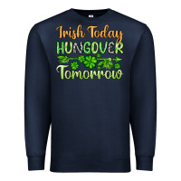 Navy St. Patrick's Irish today hungover tomorrow Premium Sweatshirt - OliviaCreatesArt