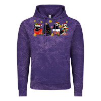 Cloud Purple christmas cats Vintage Hoodie - MaliasSmallBusiness