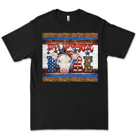 Black Western Star Spangled Baby Cow Premium Tee - LillyAllenDesigns