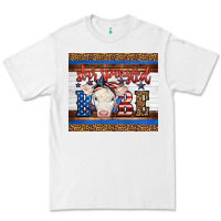 White Western Star Spangled Baby Cow Premium Tee - LillyAllenDesigns