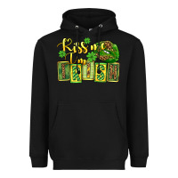 Black St. Patrick's Kiss me i am irish Heavyweight Hoodie - OliviaCreatesArt
