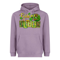 Lavender St. Patrick's Kiss me i am irish Heavyweight Hoodie - OliviaCreatesArt