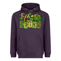 Plum St. Patrick's Kiss me i am irish Heavyweight Hoodie - OliviaCreatesArt