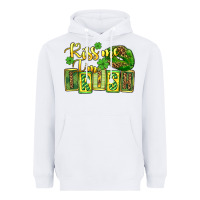 White St. Patrick's Kiss me i am irish Heavyweight Hoodie - OliviaCreatesArt