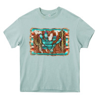 Arona cactus cowhide serape Heavy Core Tee - AdoDesignShop