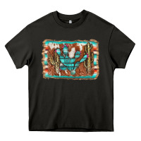 Asphalt cactus cowhide serape Heavy Core Tee - AdoDesignShop