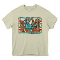 Mossy cactus cowhide serape Heavy Core Tee - AdoDesignShop