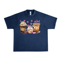 Navy cat coffee cups with paw bbs Urban Heavy Tee - BundleAndBundleShop