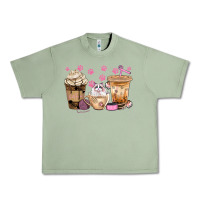 Oil Green cat coffee cups with paw bbs Urban Heavy Tee - BundleAndBundleShop