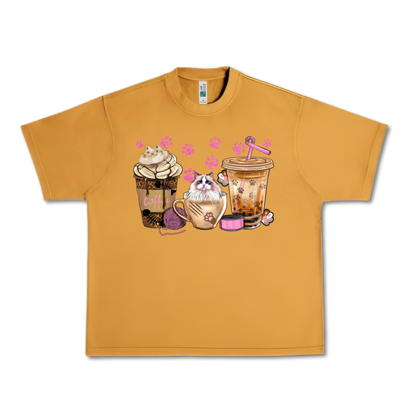 Cat Coffee Cups With Paw Bbs Urban Heavy Tee by BundleAndBundleShop | Teevron