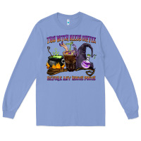 Colony Blue this witch needs coffee before any hocus pocus Long Sleeve Tee - BarkalooDesign