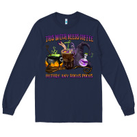 Navy this witch needs coffee before any hocus pocus Long Sleeve Tee - BarkalooDesign