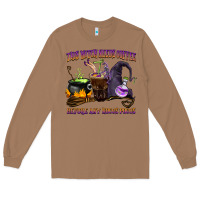 Toasted Coconut this witch needs coffee before any hocus pocus Long Sleeve Tee - BarkalooDesign